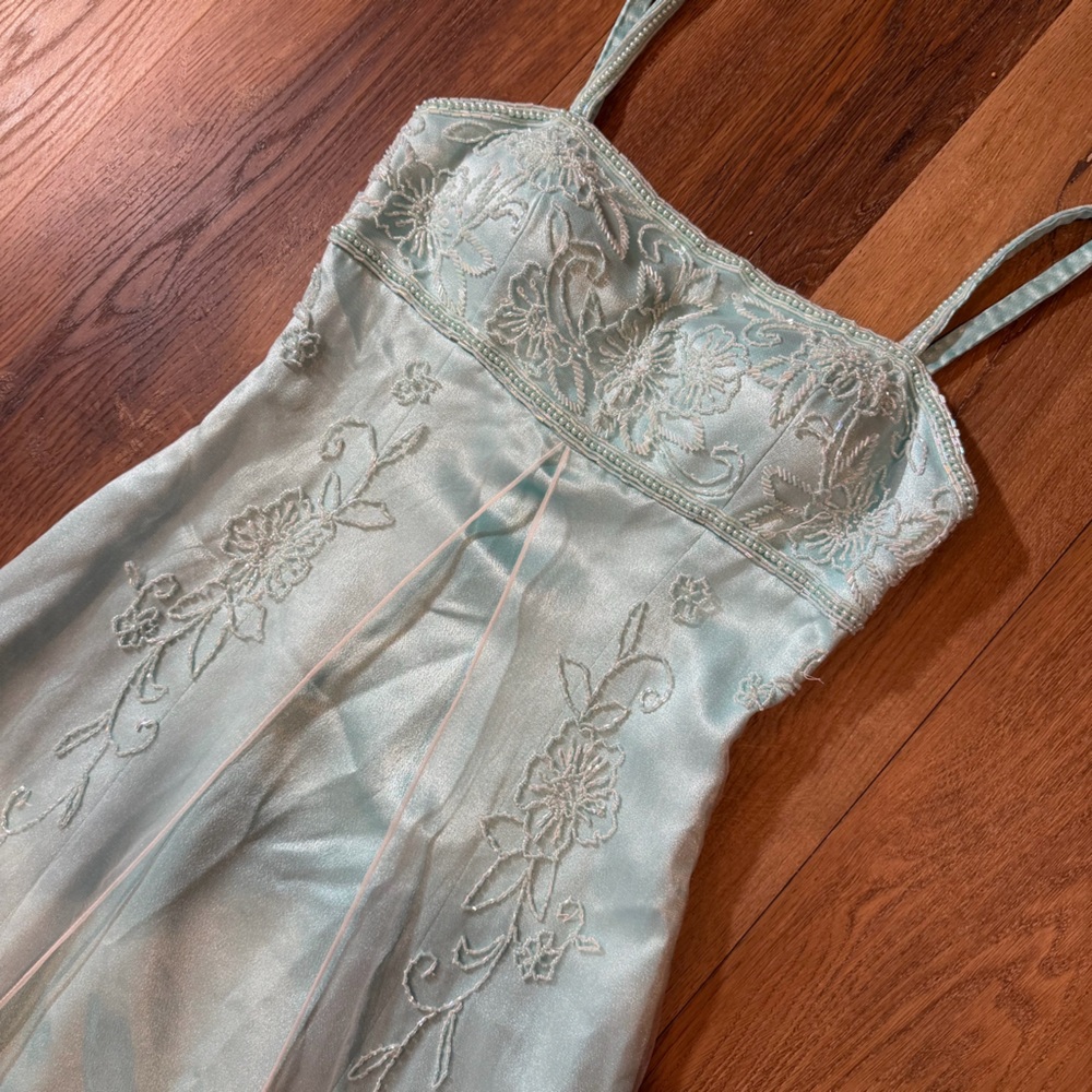 Vintage Y2K Beaded Dress Vintage Beaded Dress Vintage Prom Dress Fairy Floral